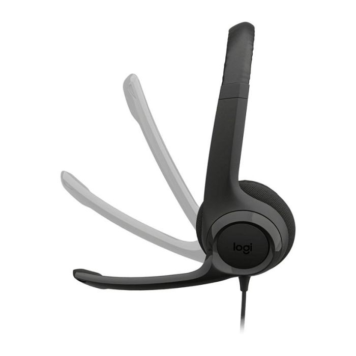 Logitech H390 Auriculares USB-C para PC/Portátil, Micrófono con Supresión de Ruido, Negro, Conexión por Cable