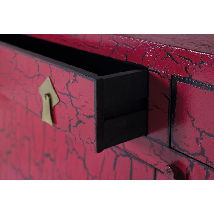 Aparador Japonés GINER Y COLOMER Rojo Madera de Mango y MDF 90x150x40 cm 4