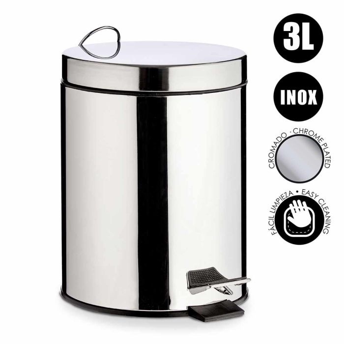 Papelera 3L acero inoxidable con pedal, 17x25x17 cm - Cliente (6 Unidades) 1 Papelera 3L acero inoxidable con pedal, 17x25x17 cm - Cliente (6 Unidades) 1