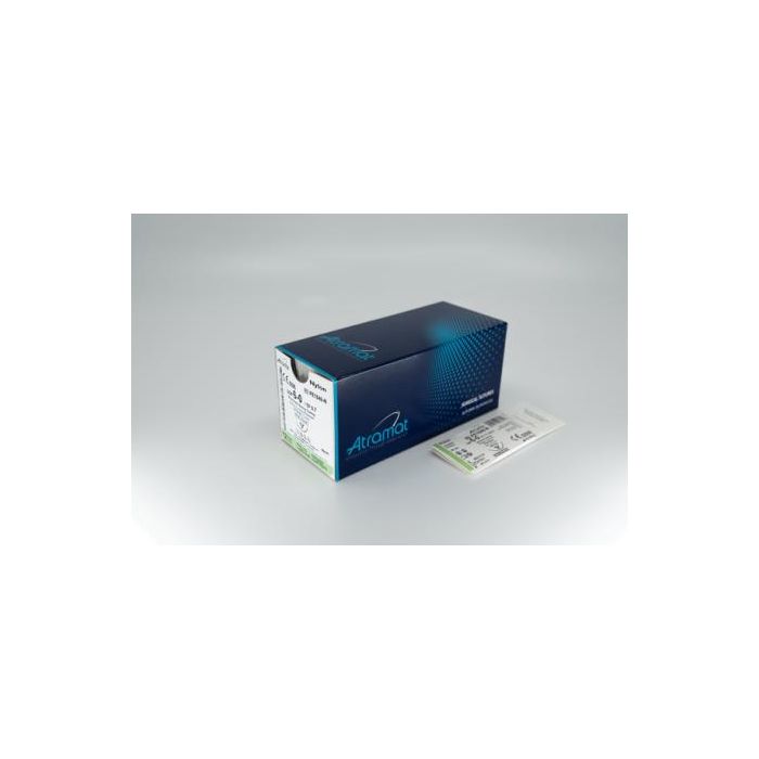 Atramat Sutura de Nylon Sintética Monofilamento No Absorbible 2-0, Aguja Triangular Recta 60 mm, Hilo 75 cm, Negro, 12 Unidades Atramat Sutura de Nylon Sintética Monofilamento No Absorbible 2-0, Aguja Triangular Recta 60 mm, Hilo 75 cm, Negro, 12 Unidades