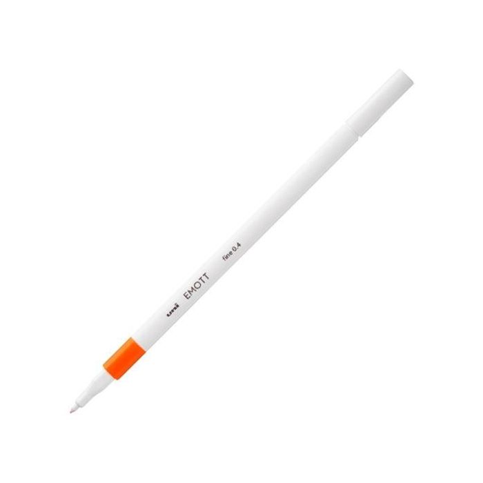 Rotulador Fibra Uni-Ball Emott Fineliner Pem-Sy.4 (0,4) Naranja Oscuro 10 unidades