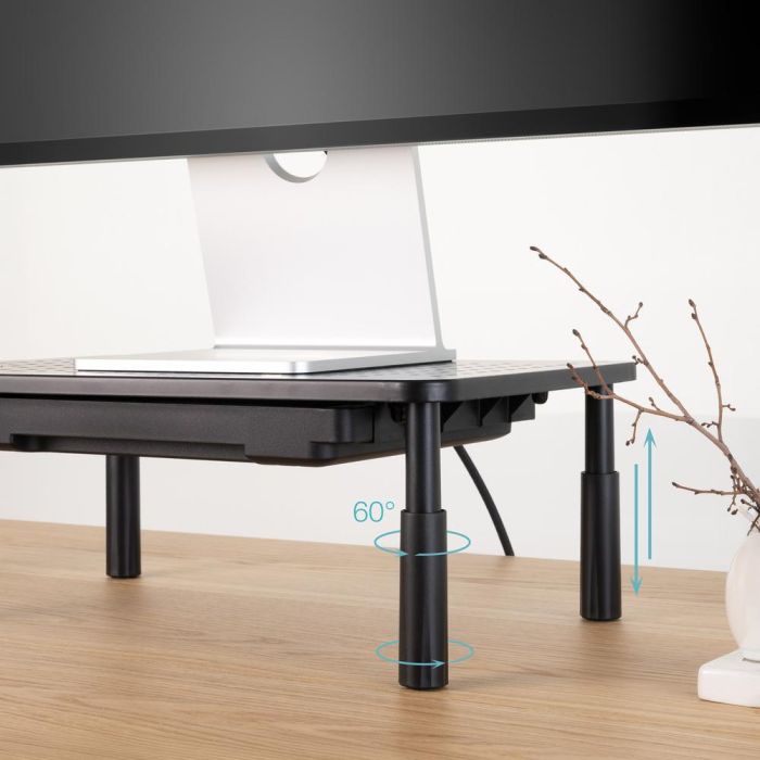 TooQ Soporte Elevador Multiusos para Monitor/Portátil, Negro, 20 kg 5 TooQ Soporte Elevador Multiusos para Monitor/Portátil, Negro, 20 kg 5