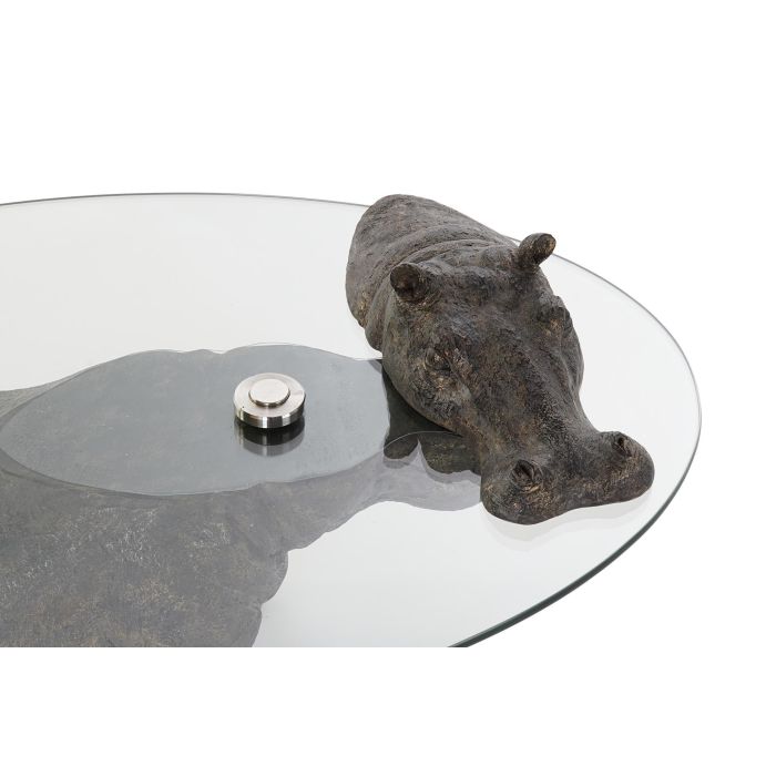 DKD Home Decor Mesita Auxiliar Colonial Cristal Cobrizo Transparente 80x50x37 cm 3