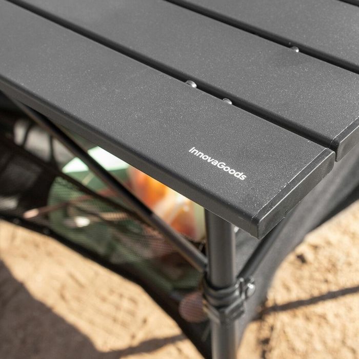 Mesa de Camping Plegable con Cesta y Funda Folble InnovaGoods 14