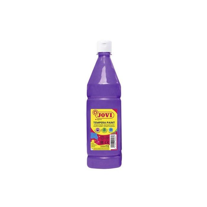 Jovi Témpera líquida escolar, 1000 ml, violeta, base agua, para papel, cartulina, madera y tela, +3 años