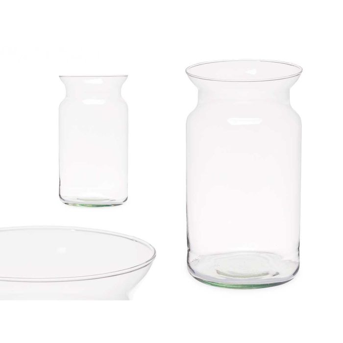 Jarrón cilíndrico boca abierta Giftdecor 17.2x29x17.2 cm vidrio transparente (4 Unidades) Jarrón cilíndrico boca abierta Giftdecor 17.2x29x17.2 cm vidrio transparente (4 Unidades)