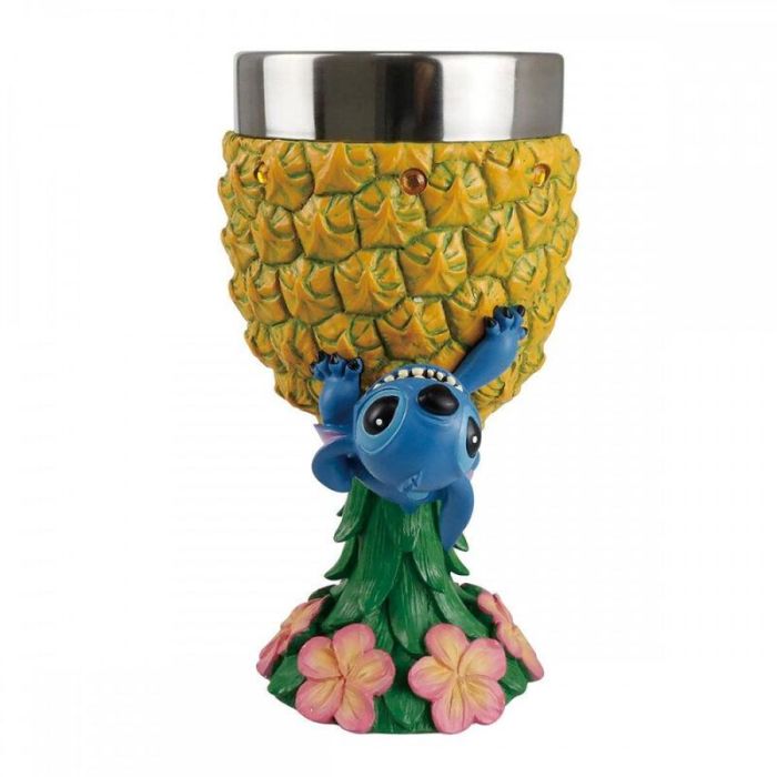 Enesco Cáliz Decorativo Disney Stitch Lilo & Stitch (Piña) - Resina, 18 x 9 x 9 cm