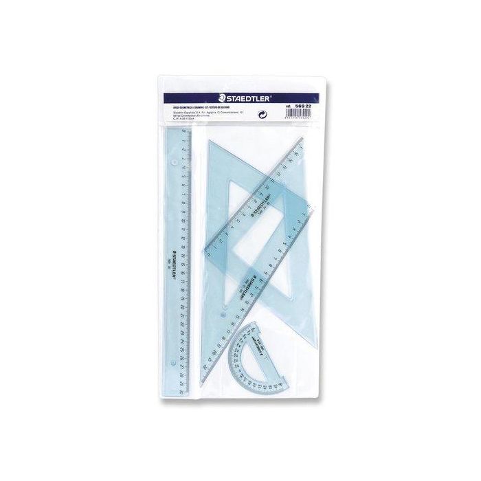 Equipo Bolsa Regla Cartabon De 30 Staedtler