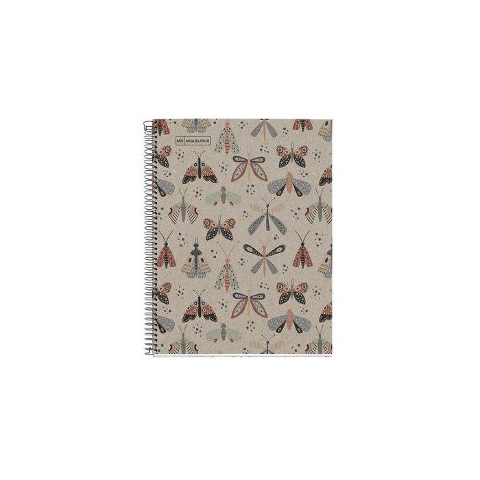 Bloc Miquelrius Eco Design Notebook 1 Micro.Tapa Dura A4 80H 80G Horizontal Ecobutterfly (Set de 5)