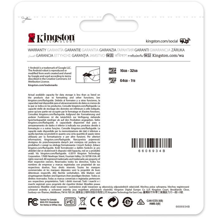 KINGSTON MicroSD XC 256GB / Class 10 / Adaptador SD 5 KINGSTON MicroSD XC 256GB / Class 10 / Adaptador SD 5