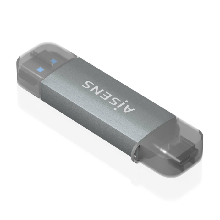 Lector de Tarjetas Externo Aisens ASCR-2AC08-GR/ USB 3.1 Lector de Tarjetas Externo Aisens ASCR-2AC08-GR/ USB 3.1