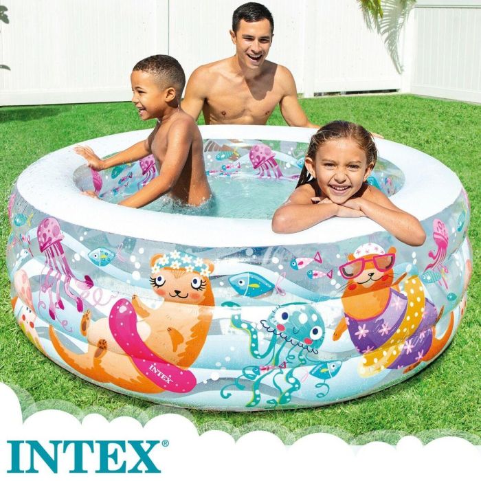 Piscina Hinchable para Niños Intex Acuario 360 L 152 x 56 x 152 cm (3 Unidades) 2