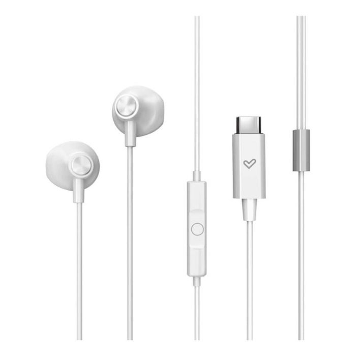 Energy Sistem EasyPods USB Tipo-C - Auriculares intrauditivos con cable, micrófono integrado y control en línea para música y uso diario (Blanco) Energy Sistem EasyPods USB Tipo-C - Auriculares intrauditivos con cable, micrófono integrado y control en línea para música y uso diario (Blanco)