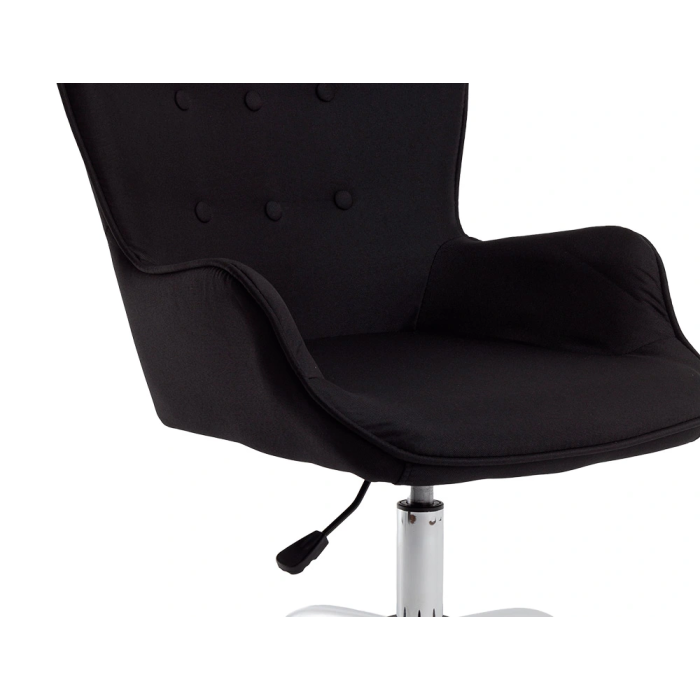 Q-connect Silla de Escritorio Mes Sina con Base Metálica, Altura Máx 960mm, Ancho 570mm, Prof. 620mm, Ruedas Premium, Color Negro 5