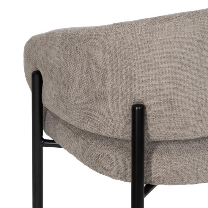 Silla Taupe Tejido-Metal Contract 60 X 57 X 79 cm