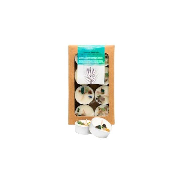 Canvela Vela de Té Perfumada Aromas de Montaña - Paquete de 8 Unidades
