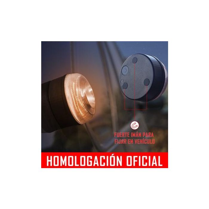 Elbe PC-184 Luz de Emergencia V16 Homologada para Coche y Moto, Seguridad en Carretera 1