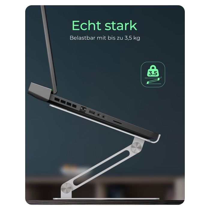 ICY BOX IB-NH300 Soporte para Ordenador Portátil hasta 17" Plata Aluminio 4