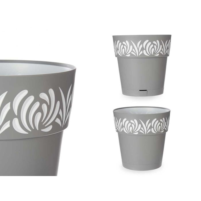 Maceta Plastico 30 Cm Gaia Gris Stefanplast (6 Unidades) Maceta Plastico 30 Cm Gaia Gris Stefanplast (6 Unidades)