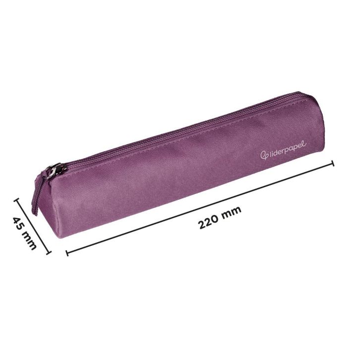 Estuche Portatodo Liderpapel Slim Cilindrico 220x45 mm Morado Empolvado 1