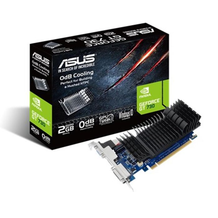 Asus 90YV06N2-M0NA00 Tarjeta Gráfica NVIDIA GeForce GT 730 2GB GDDR5 Silenciosa HTPC PCIe 2.0 Max. 2560x1600