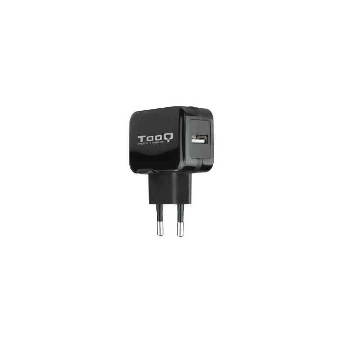 Cargador de Pared TooQ TQWC-1S01/ 1xUSB/ 12W/ Negro