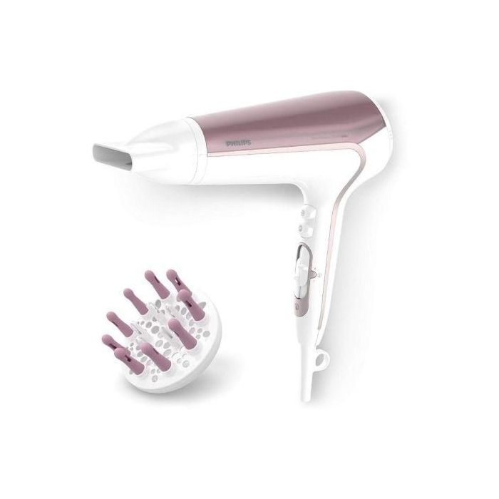 Secador Philips Drycare Advanced BHD186/ 2200W/ Blanco/ Rosa Secador Philips Drycare Advanced BHD186/ 2200W/ Blanco/ Rosa