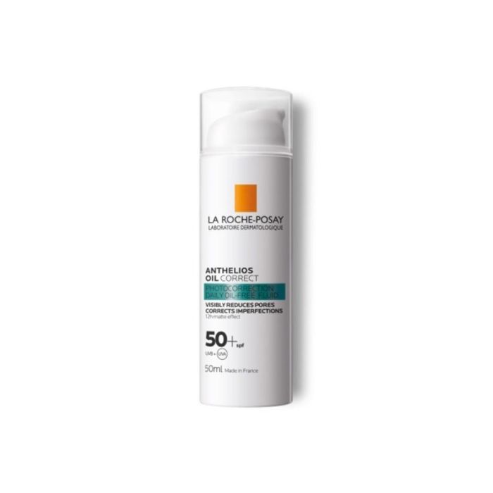 La Roche Posay Anthelios Oil Correct SPF50+ Gel-Crema Fotocorrector Diario Matificante 12h Poros Imperfecciones 50ml