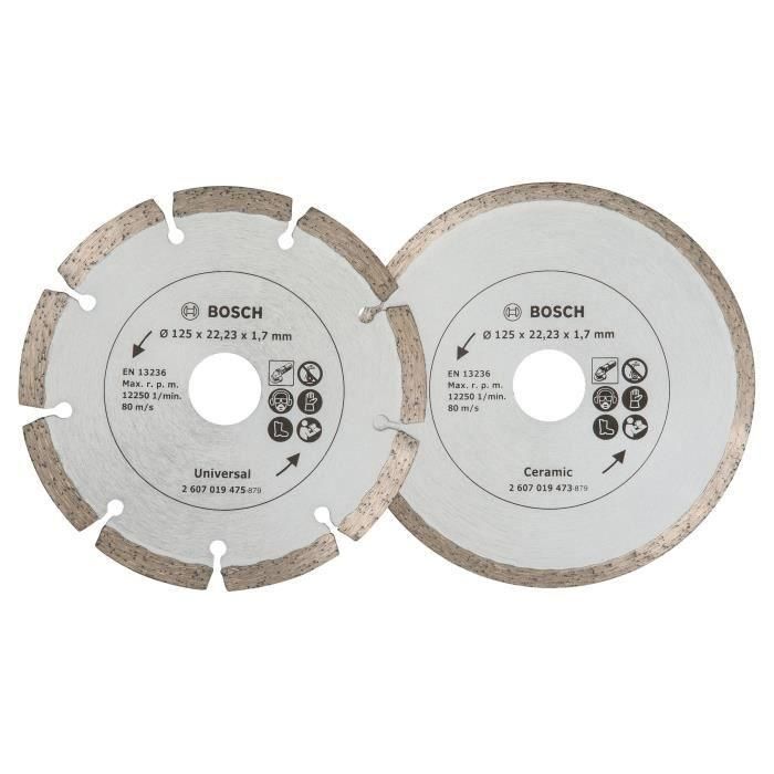 BOSCH 2 discos de diamante materiales de 125 mm BOSCH 2 discos de diamante materiales de 125 mm