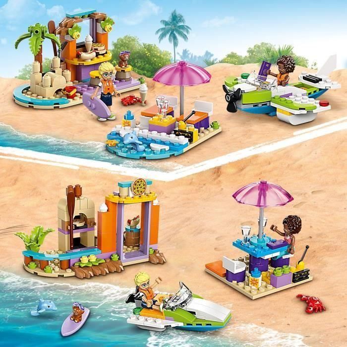 Juego de construccion playa creativa y maleta de viaje lego friends 2