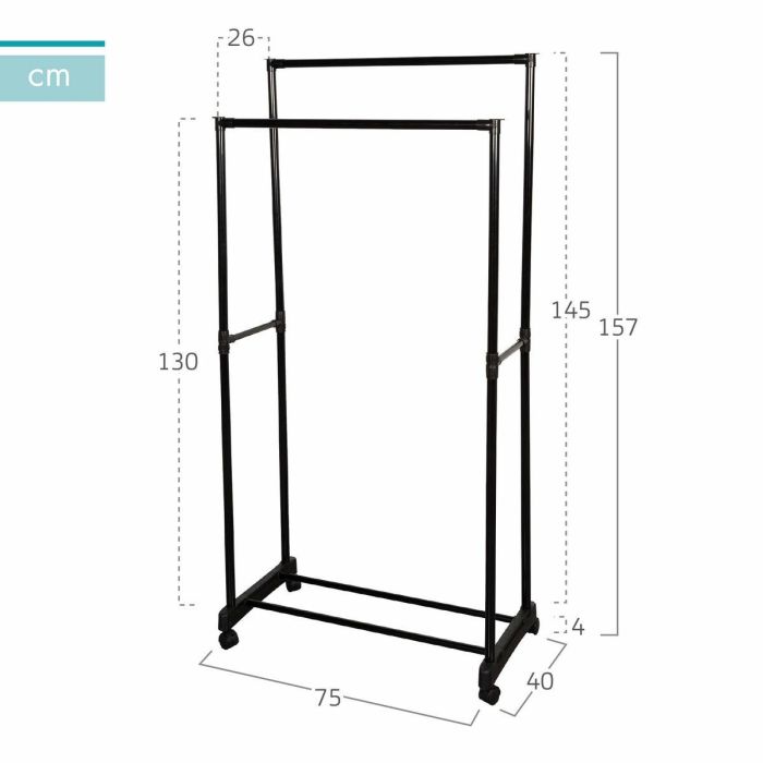 Perchero Max Home Acero Plástico 75 x 157 x 40 cm (4 Unidades) 3 Perchero Max Home Acero Plástico 75 x 157 x 40 cm (4 Unidades) 3
