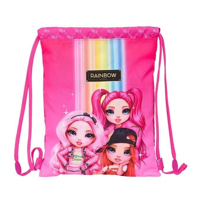 Mochila Saco Infantil Rainbow High Fucsia 26 x 34 x 1 cm