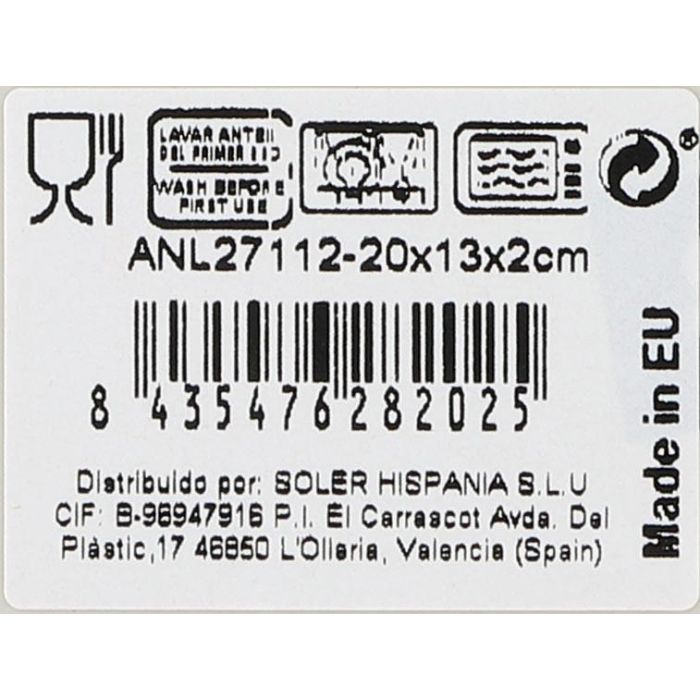 Fuente Ovalada Anllo Nordic Brillo 20x13x2 cm - Inde (24 Unidades) 5 Fuente Ovalada Anllo Nordic Brillo 20x13x2 cm - Inde (24 Unidades) 5