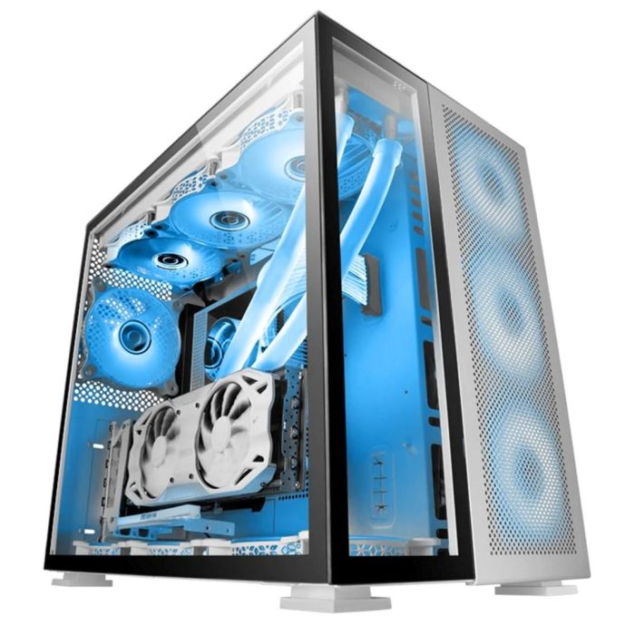 Mars Gaming Caja ATX MCNOVA XXL Aluminio con Ventana de Cristal Templado, Compatible con E-ATX/ATX/MicroATX/Mini-ITX