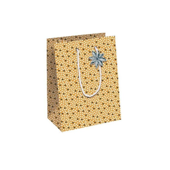 Bolsa De Papel Clairefontaine Kraft Decorado 25X22X10 Cm Citricos Navidad Pack De 6