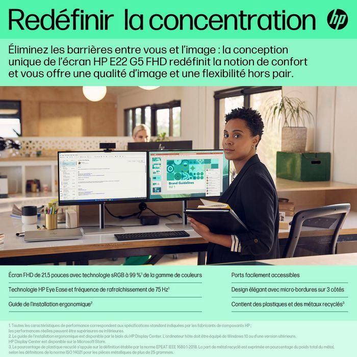 HP E22 G5 FHD Monitor 21 HP E22 G5 FHD Monitor 21