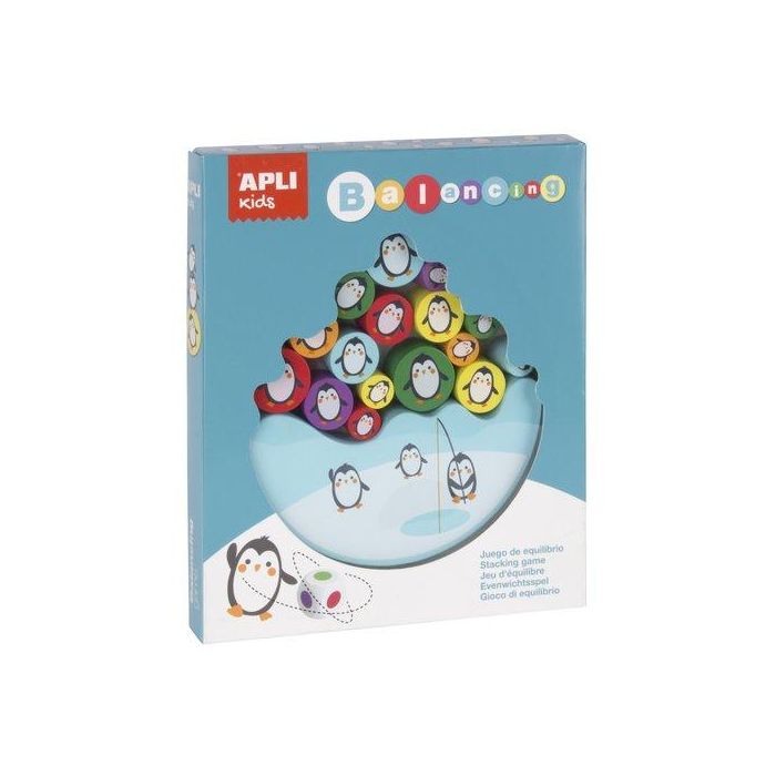 Juego Educativo Apli Kids Balancing Game Equilibrio De Madera 16 Piezas Pingüinos