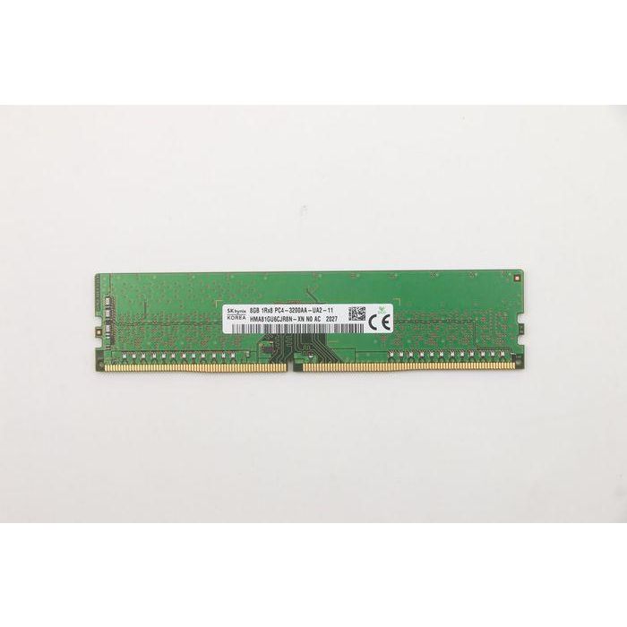 Lenovo DDR4 UDIMM memory module, 8GB capacity, 3200MHz speed, 288-pin interface, compatible with Lenovo systems. 1 Lenovo DDR4 UDIMM memory module, 8GB capacity, 3200MHz speed, 288-pin interface, compatible with Lenovo systems. 1