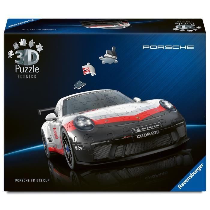 Ravensburger RAV12008039 Rompecabezas 3D icónicos Porsche 911 GT3 Cup 0 Ravensburger RAV12008039 Rompecabezas 3D icónicos Porsche 911 GT3 Cup 0