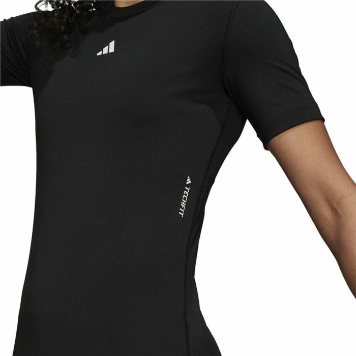 Camiseta de Manga Corta Mujer Adidas Techfit Negro 4
