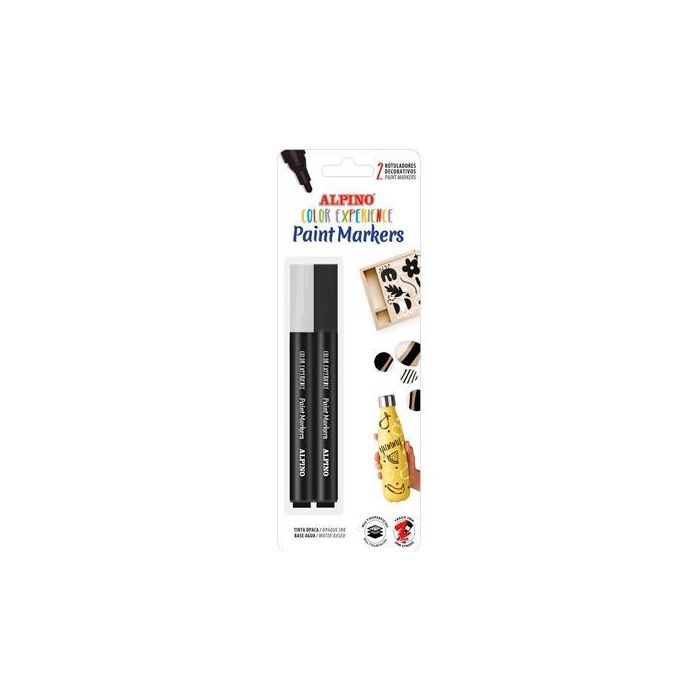 Alpino Rotuladores Crea Paint Marker Multisuperficies Blanco Y Negro Blíster 2 Ud Alpino Rotuladores Crea Paint Marker Multisuperficies Blanco Y Negro Blíster 2 Ud