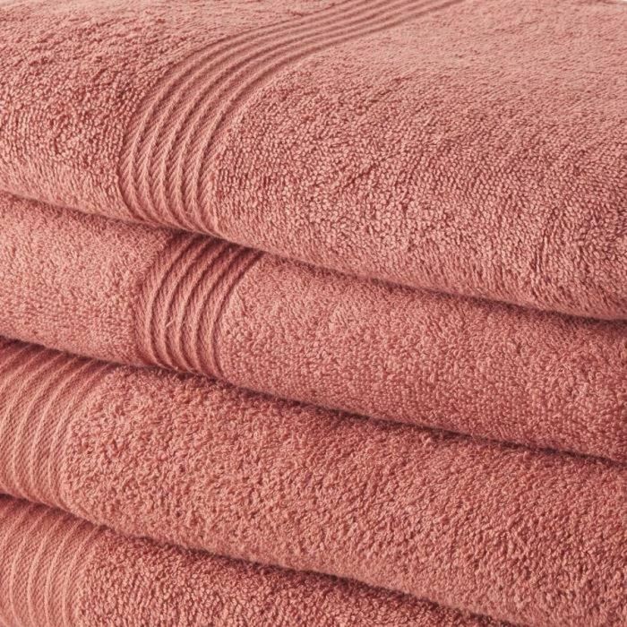 Today Juego de 4 Toallas de Baño Terracota 100% Algodón 450 GSM - Incluye 2 de 50x100 cm y 2 de 70x130 cm 1 Today Juego de 4 Toallas de Baño Terracota 100% Algodón 450 GSM - Incluye 2 de 50x100 cm y 2 de 70x130 cm 1