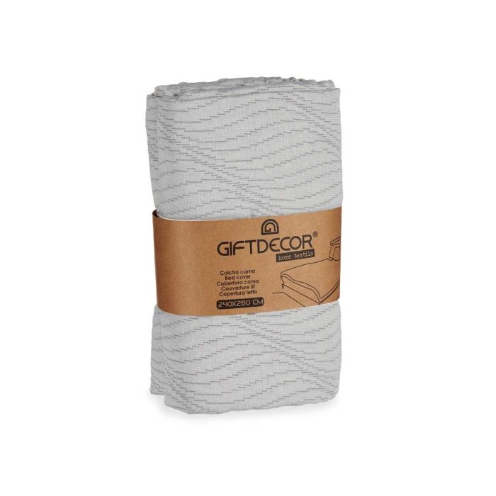 Colcha Cama Agua Gris 240X260Cm Giftdecor (4 Unidades) 2 Colcha Cama Agua Gris 240X260Cm Giftdecor (4 Unidades) 2