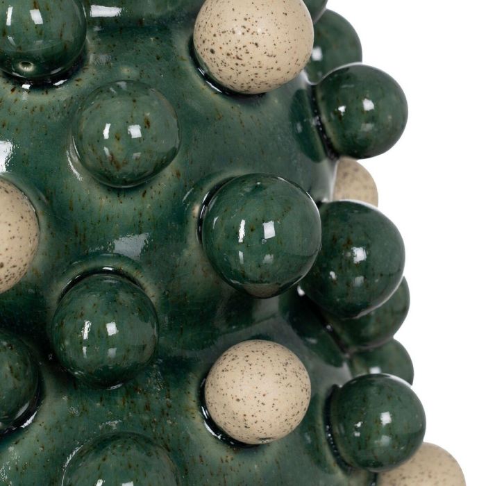 Jarrón Blanco Verde Cerámica 24 x 24 x 31,5 cm