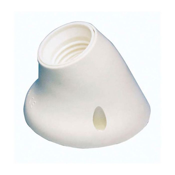 F-Line Portalámparas de superficie con zócalo curvo E27, color blanco