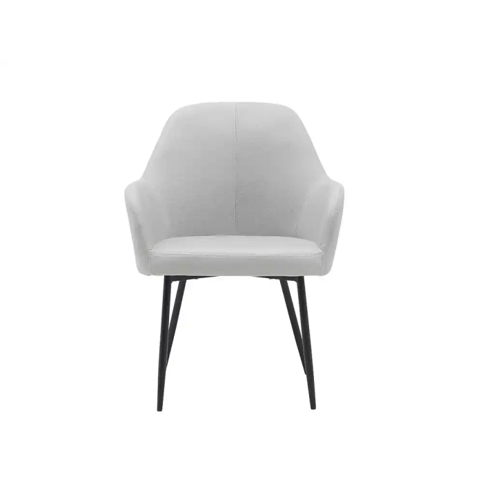 Q-connect Silla Confidente Siemione Base Metálica Color Gris Claro Altura Máx 820 mm Profundidad 580 mm Anchura 570 mm Tapizado en Tela 2