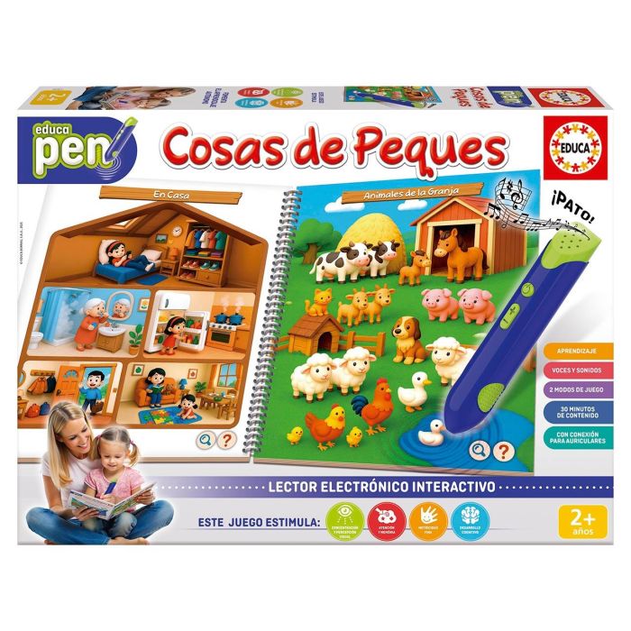 Educa Juego Educativo Interactivo 20321 Cosas De Peques para Niños +2 Años Sumar Restar Horas Cuerpo Humano