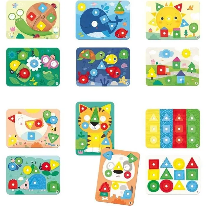 Goula Juego Educativo Baby Shapes Puzzle de 18 Piezas Gigantes Océano Personajes Marítimos Números 1-4 A Partir de 2 Años 2