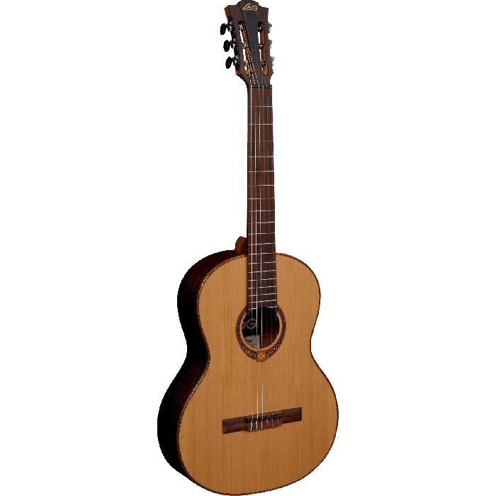 LAG Guitarra Clásica Occitania 118 - Tapa Cedro Rojo Macizo, Acabado Brillante Natural 1
