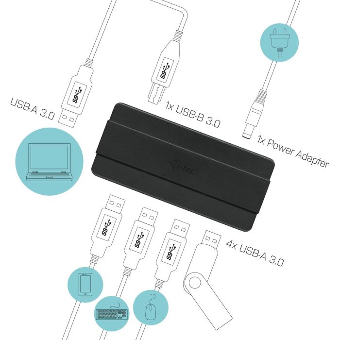 Hub USB i-Tec U3HUB445 3
